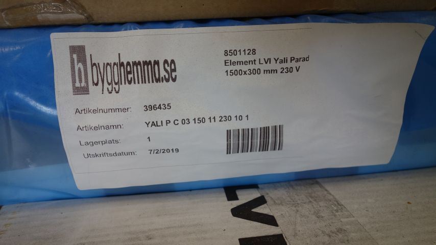 593264-2 Element LVI Yali Parada 1500x300 mm 230 V