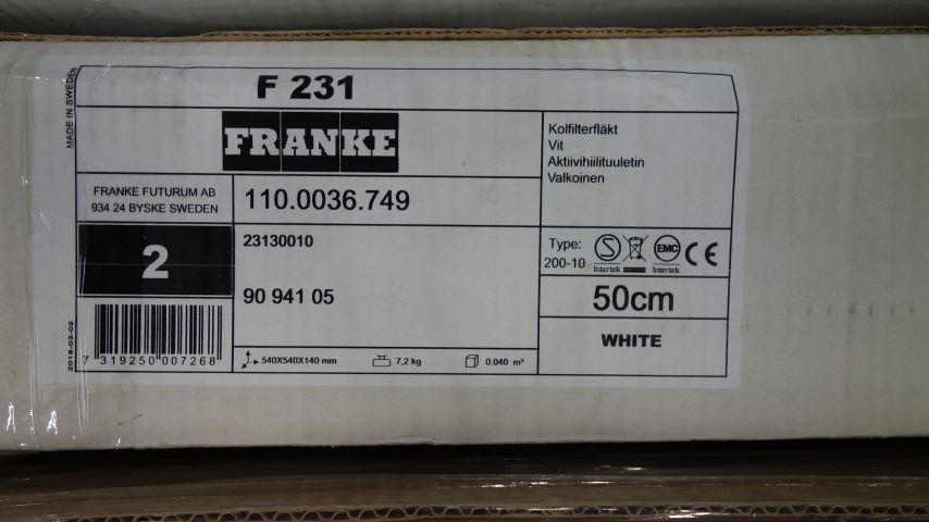593304-2 Carbon filter fan Franke 231