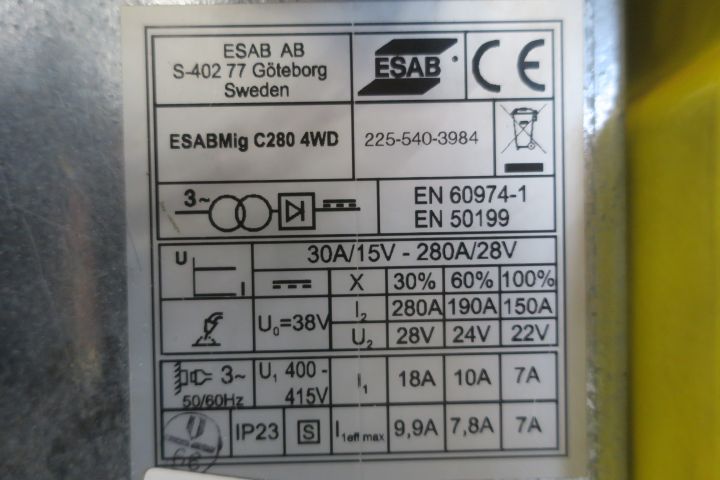 596184-7 Migweld ESAB Mig C280