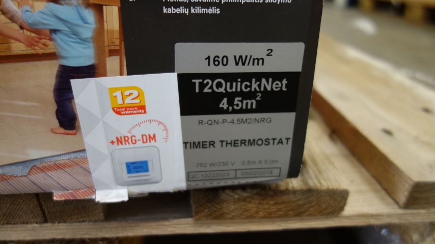 595483-2 Floor heating mat T2 QuickNet 160 Package For Packing 4.5 m2