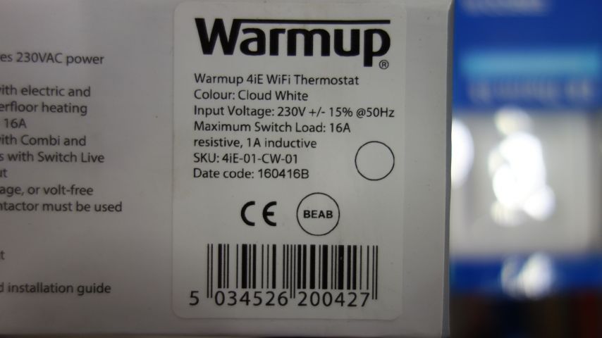 595491-3 Thermostat Warmup 4iE Wifi Black