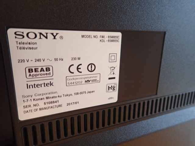 577790-6 65 "Media display Sony FWL-65W855C