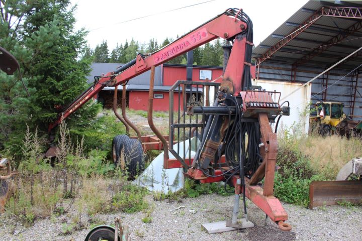 595673-1 Timmertrailer med kran Patruuna 55