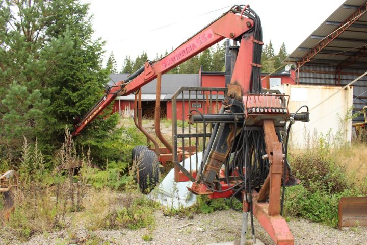 595673-6 Timmertrailer med kran Patruuna 55