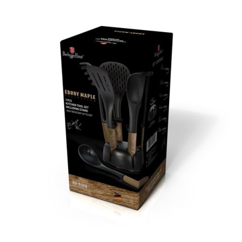 598645-2 Kitchen utensils, Berlinger Haus Ebony Maple Collection 7 parts