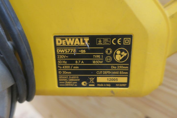 601402-3 Cutting and mowing saw DeWALT DWS 778