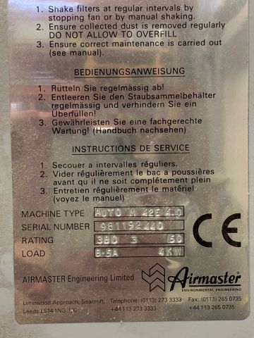602299-3 Altendorf 4000 Table Saw + Dust Extraction Unit (available immediately)