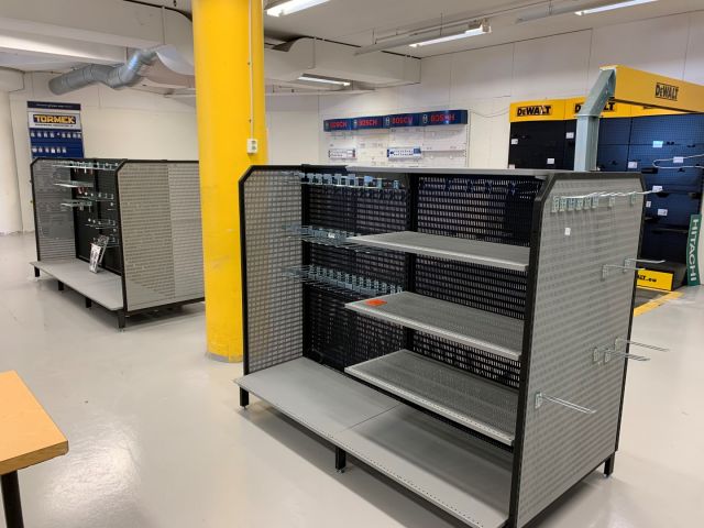 559883-1 Hestra store interior, 2 sections including lots with spear etc.