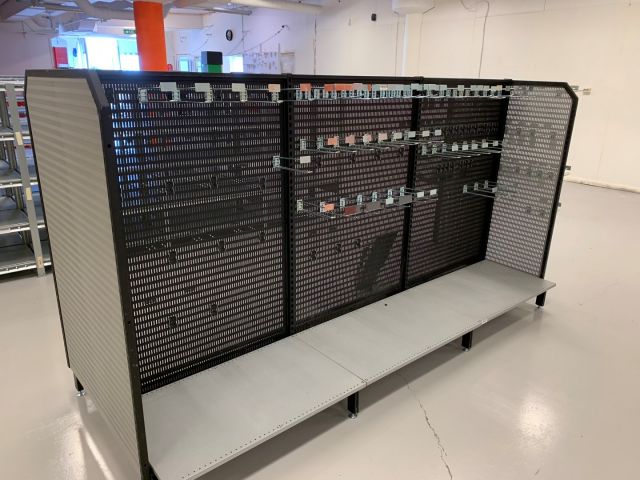 559883-3 Hestra store interior, 2 sections including lots with spear etc.