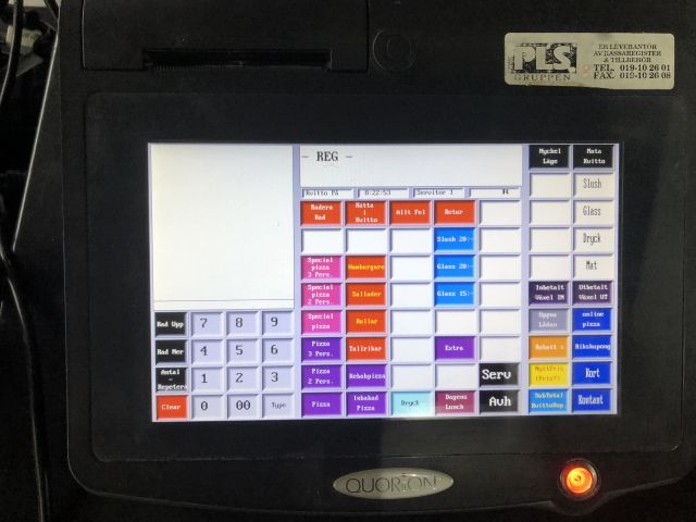 604463-2 Cash register Quorion QTouch10 with box, receipt printer, card draw, uv lamp etc.