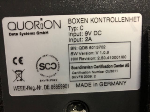 604463-7 Cash register Quorion QTouch10 with box, receipt printer, card draw, uv lamp etc.