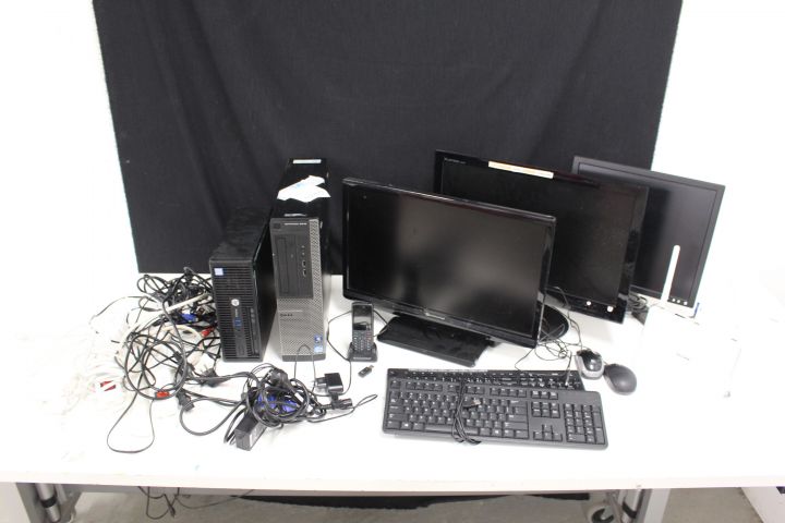 550479-1 Computer packages - HP Prodesk and Dell Optiplex 3010 with 3 screens etc.