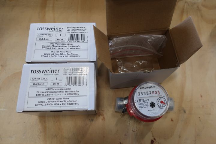 603853-2 3 flat water meter Rossweiner 681W - Free shipping