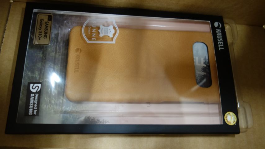 605204-2 10 st Krusell Sunne Skal i läder för Galaxy S10 Plus Brun