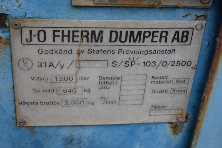 603784-3 Diesel tank 1500 L