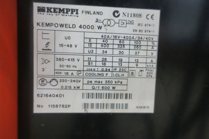 596226-11 Migwelder Kemppi Kempoweld 4000W