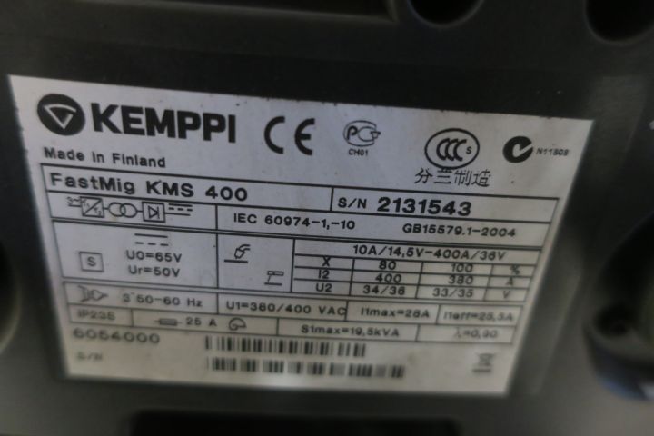 596229-6 Migwelder Kemppi FastMig KMS 400 Synergic