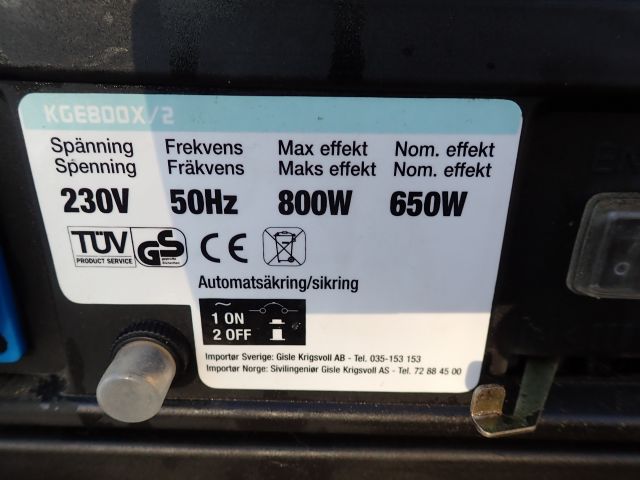 598821-7 Elverk KGE800X/2