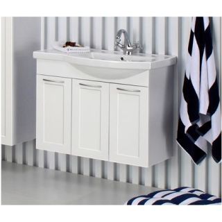 613225-1 Noro washbasin + cupboard Fix 750 white matte