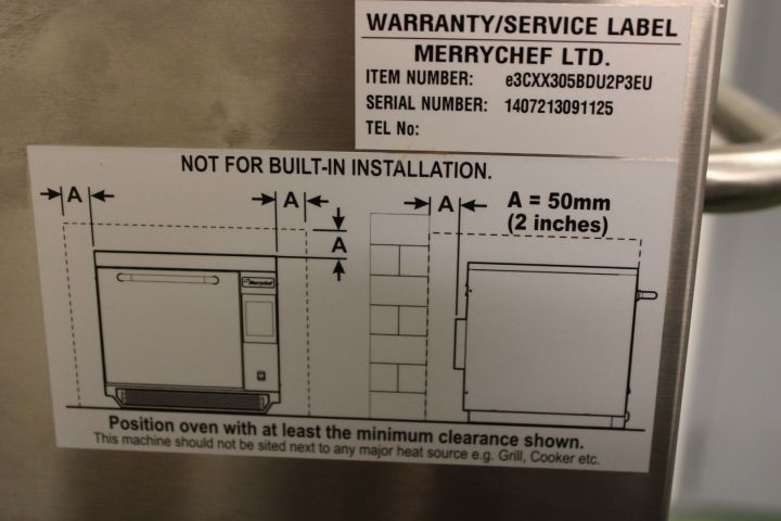 611613-4 Microwave, Merrychef eikon e3 (UNUSED)