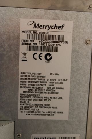611613-20 Microwave, Merrychef eikon e3 (UNUSED)