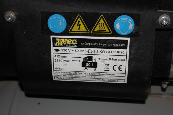 610613-4 Kompressor Meec Tools med 50L tank