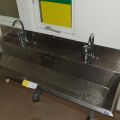 542423-1 Tvättränna, rostfri med blandare