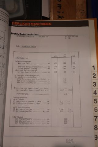 581190-20 Turn digital, Oerlikon Boehringer VDF DUE 400