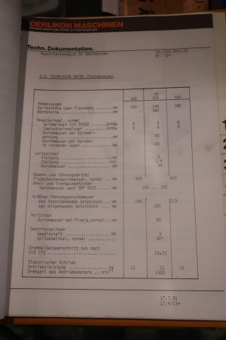 581190-21 Turn digital, Oerlikon Boehringer VDF DUE 400