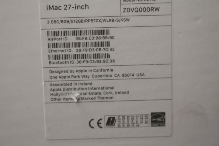 602463-17 Apple iMac 27 "Retina 5K -19 with Keyboard and Computer Mouse