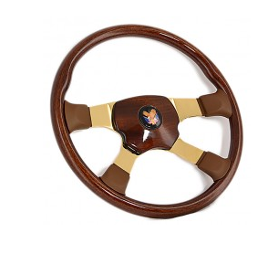 614770-1 Truck Steering Wheel VictorTour America 4 Gold Wood 457 18 ″