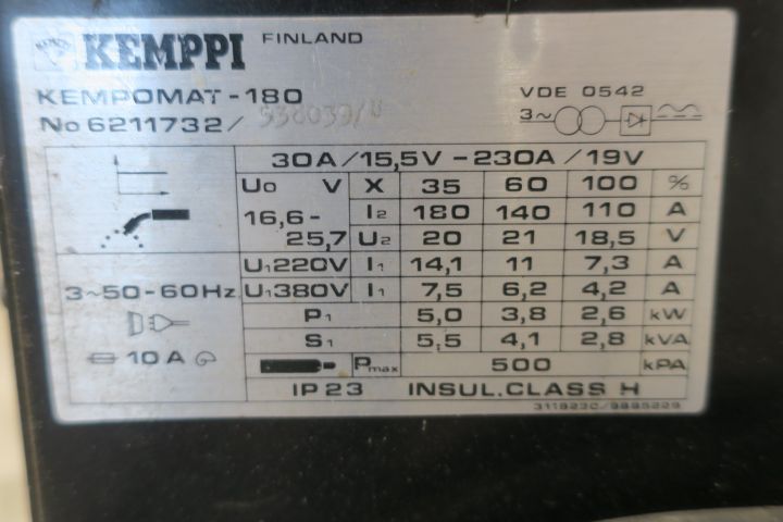 596698-5 Migweld Kemppi Kempomat 180