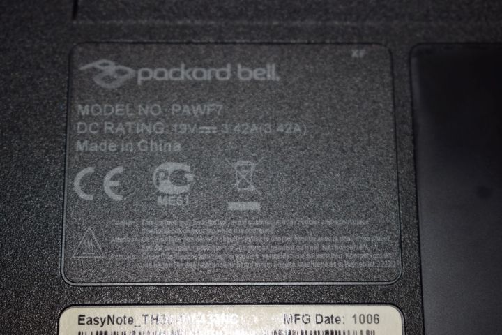 615284-4 Packard Bell EasyNote TH Pawf7, NR10