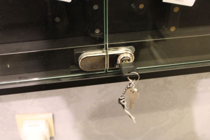 615658-5 Glasskåp vägghängd med magnetlist Global