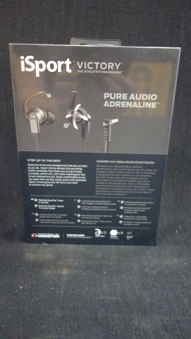 619674-2 4 pc Monster iSport Victory In-Ear Headphones - Black - Free shipping