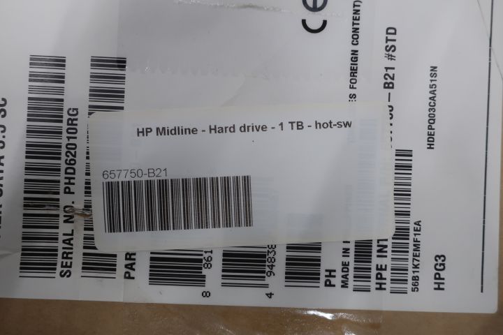 613398-2 Hard Disk HPE Midline 1 TB Hot Swap - Free Shipping