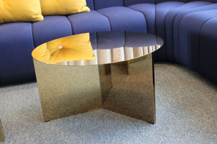 608821-1 Coffee table from HAY, Slit Table, brass