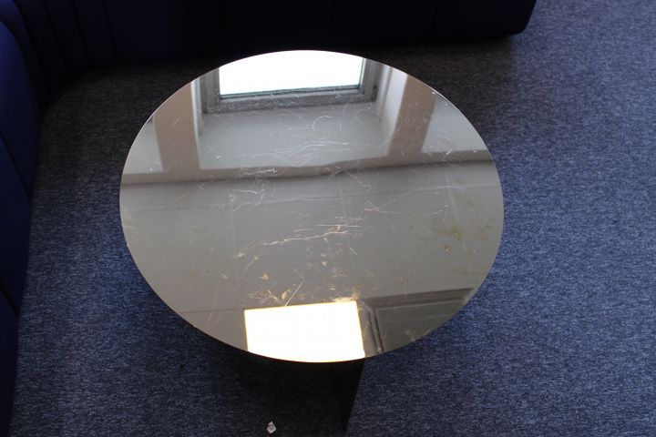 608821-4 Coffee table from HAY, Slit Table, brass