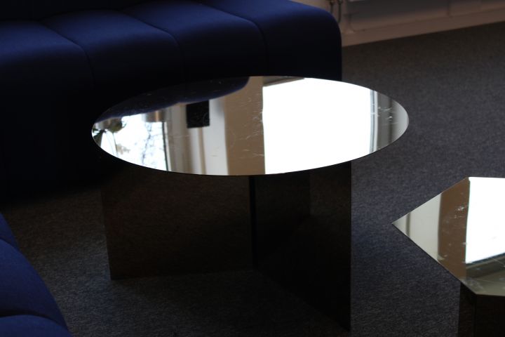 608821-6 Coffee table from HAY, Slit Table, brass