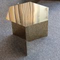 608822-3 Coffee table HAY Slit Table Hexagon brass