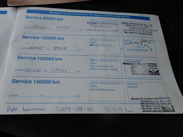 519769-90 Volvo R S60 -00. Reg No: SEA585. Visited until New Year.