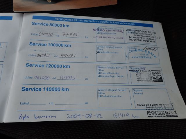 519769-93 Volvo R S60 -00. Reg No: SEA585. Visited until New Year.