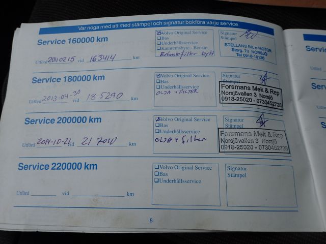 519769-94 Volvo R S60 -00. Reg No: SEA585. Visited until New Year.