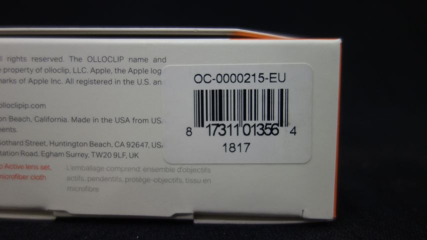 620807-3 Olloclip Active Lens for iPhone 7/7 Plus: Black / Black - Free Shipping