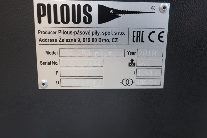 622221-10 Cold band saw Pilous ARG 250 Plus