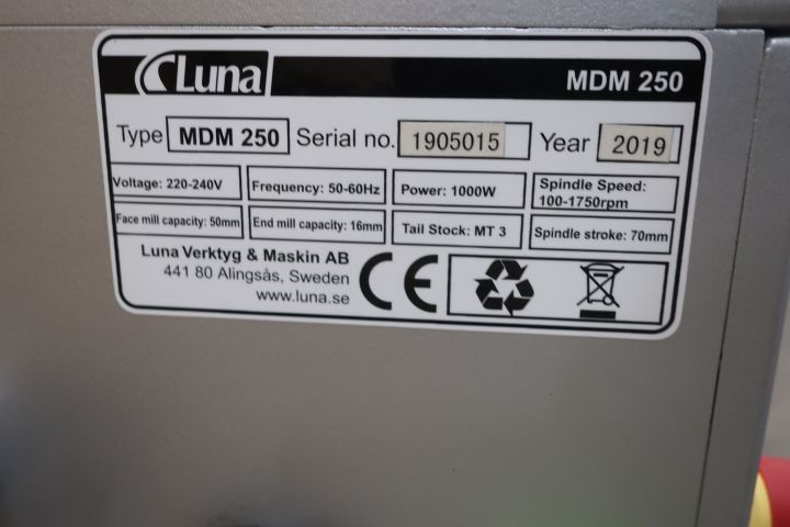 622234-3 Drilling and milling machine Luna MDM 250