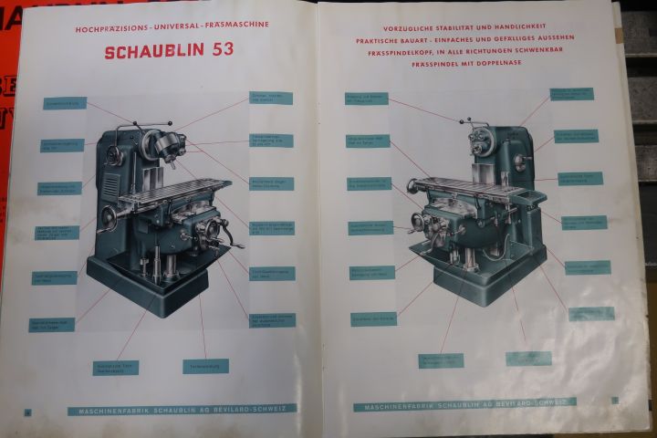 581392-19 Universal cutter, Schaublin mod 53, with round feeding table and tools