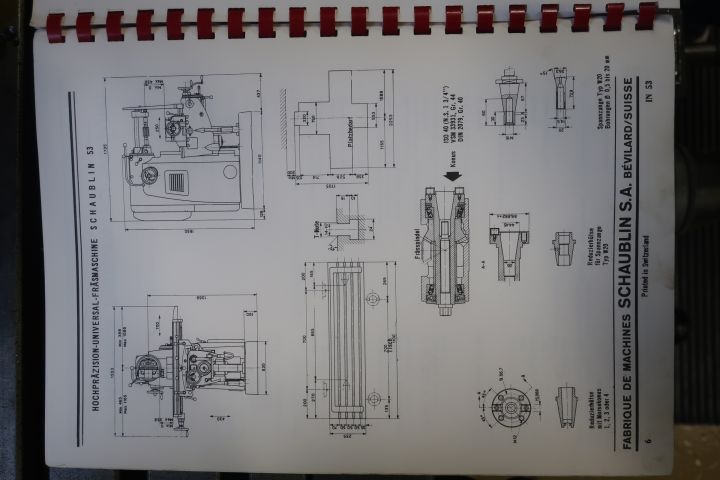 581392-22 Universal cutter, Schaublin mod 53, with round feeding table and tools