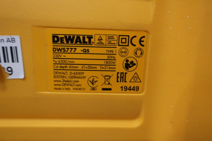 619514-4 Cutting and miter saw DeWALT DWS 777
