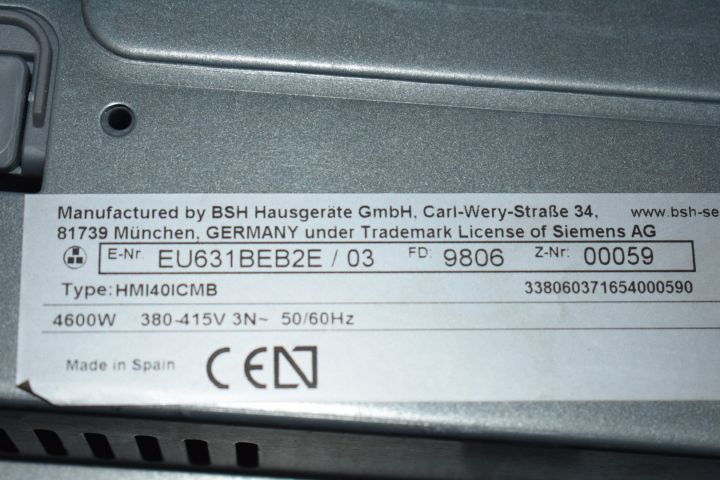 621781-6 Induction hob 60 cm Siemens EU631BEB2E - display case